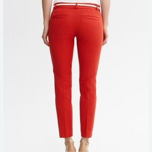 Banana Republic Red Sloan Slim‎ Fit Cropped Capri Pants Size 6